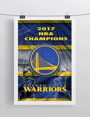Golden State Warriors 2017 Championship Poster, GSW, Warriors Print, Warriors Ba - Image 1 of 4