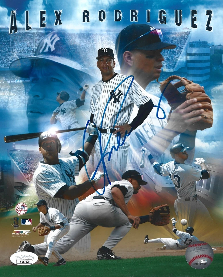 New York Yankees Alex Rodriguez Signed 8x10 JSA Authentication Hologram - Image 1 of 1