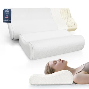 Cervical Pillow for Neck Strain Relief, Memory Foam Pillow, Firm Pillow for N... - Picture 1 of 7