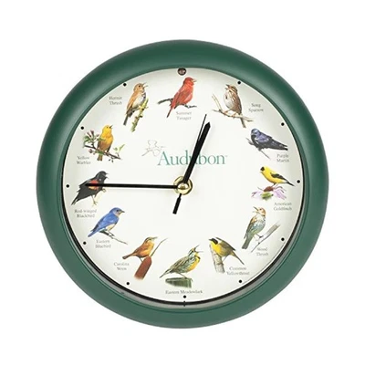 Reloj Mark Feldstein, Audubon pájaro cantor, 8 pulgadas, verde 8" Foto 1 de 4