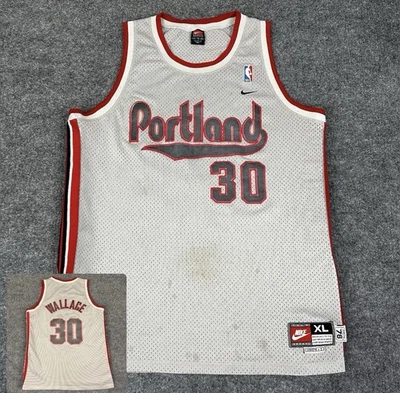 Camiseta deportiva de colección Portland Trail Blazers Rasheed Wallace 30 para hombre XL Nike Rewind 76 LEER Foto 1 de 4