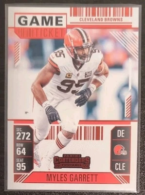 Myles Garrett #24 2024 Panini Contenders Game Ticket Red Foil Cleveland Browns - Image 1 of 3