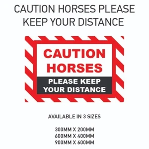 X 1 Caution Horses In Transit Sign Graphic Sticker Laminated Vinyl Latex Printed - Picture 1 of 1