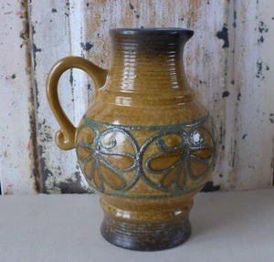 Vintage Wazon ceramiczny Strehla NRD 9003 Tłusta lawa Połowa wieku lata 70. - Zdjęcie 1 z 9