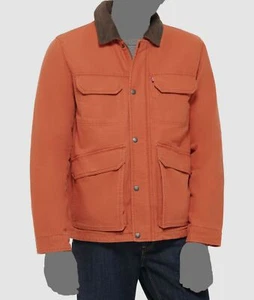 Levi's Men's Orange Cotton Canvas Field Jacket Coat Size L - Picture 1 of 3