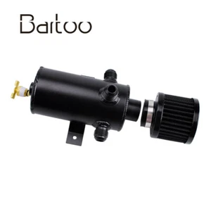 Oil Catch Tank Can Aluminum 3-AN10 Port Baffled Breather Filter 750ml Reservoir - Picture 1 of 8