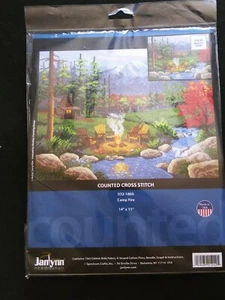 "Janlynn Camp Feuer gezählter Kreuzstich-Kit 160962 14"" x 11" - Bild 1 von 3