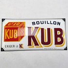 XL KUB Bouillon LOGO  25x50 cm  Emailschild  Emaille Schild enamel sign