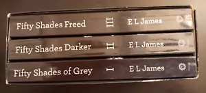50 Fifty Shades Of Grey Trilogy Book/s 1-3 BOX SET used box shows ware see pics - Picture 1 of 8