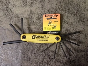 Bondhus Gorilla Grip 12589 HF9 9pc Fold Up Hex Wrench Set 5/64"-1/4" (SH-27) - Picture 1 of 3