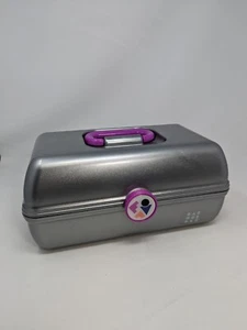 Caboodles Silver Plastic Makeup Storage Case / Organizer - Picture 1 of 17