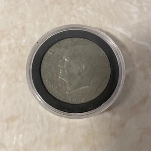 1776-1976 Eisenhower Liberty Bell Moon Silver One Dollar US Bicentennial Coin - Picture 1 of 3