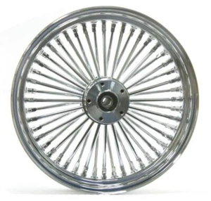 21x3.5 Ultima King Fat Spoke Front Wheel Chrome single disc Softail Bagger wide - Picture 1 of 1