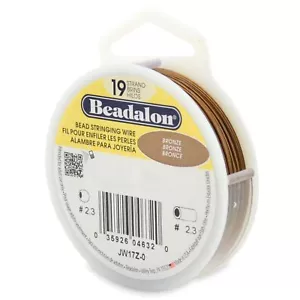Beadalon 19 fili bronzo, 0,018 pollici filo flessibile per corde perline, bobina da 30 piedi - Foto 1 di 1