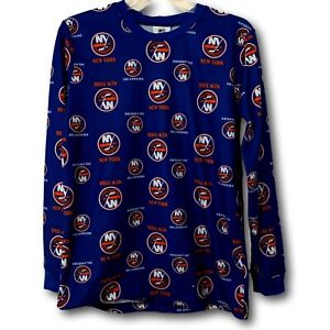 New York Islanders Sleep Shirt Size Youth Large 14/16 Boys Hockey Blue