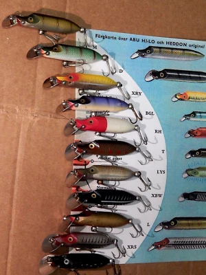 60s' Catalog-based full-color 10+1 ABU Hi-Lo 12g/7cm variable depth casting plug - Image 1 of 4