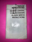 MANUAL National Semiconductor Alarm Watch with Receipt 1981 KMart