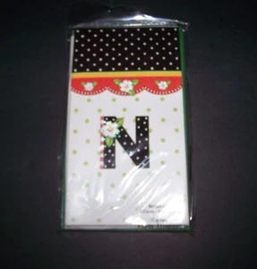MARY ENGELBREIT INITIAL Note Cards & Envelopes 8 count Letter N NEW #175 - Picture 1 of 1