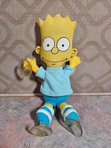 Vintage 1990 The Simpson’s Bart Simpson Stick-On Window Cling Suction Plush - Picture 1 of 8