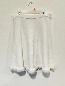 RACHEL ROY Womens White Textured Above The Knee A-Line Skirt Size: L - Picture 1 of 6
