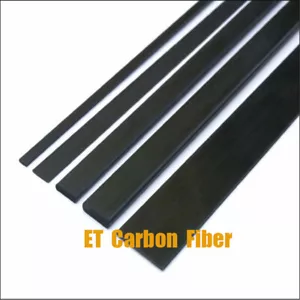 500mm Pultruded Carbon Fiber Flat Shape Solid Bar Strip Multi Sizes - Picture 1 of 5