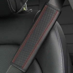 2PCS Red Car Seat Belt Cover Strap Pad Shoulder Comfort Cushion Car Accessories - Picture 1 of 6