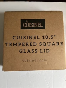 Cuisinel 10,5" gehärtetes quadratisches Glas Kuppeldeckel passt Lodge Gusseisenpfanne & andere - Bild 1 von 4