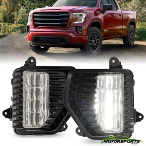LED Fog Lights Pair For 2019-2020 GMC Sierra 1500 Elevation w/Bulbs+Switch+Bezel - Foto 1 di 9