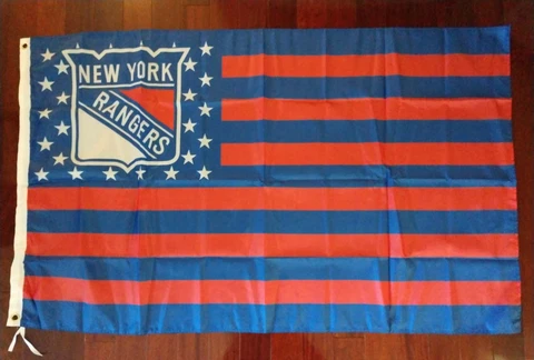 New York Rangers 3x5 American Flag. US seller. Free shipping within the US!!! Cover