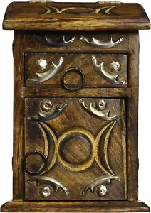 Wooden Triple Moon Herb Cupboard 9x4" - Picture 1 of 2