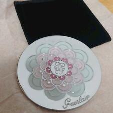 Guerlain Compact Mirror Silver Pink Flower Round Cosmetic Supplies Japan