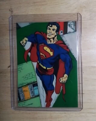 Christopher Reeve Superman Custom Sketch Card Print, Man Of Steel!  - Image 1 of 2