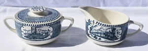 Royal China - CURRIER & IVES - SUGAR & CREAMER - Picture 1 of 6