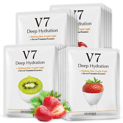 Mascarilla facial hidratante tonificante BIOAQUA V7 extracto natural de manzana limpia antienvejecimiento Foto 1 de 4