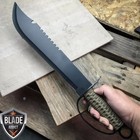 20" Military Tactical Survival Machete Fixed Blade Hunting Jungle Sword Knife