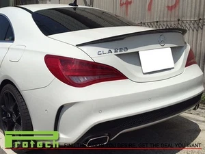 Carbon Fiber Performance Look Trunk Lip Spoiler Fit W117 CLA200 CLA250 CLA45 - Picture 1 of 3