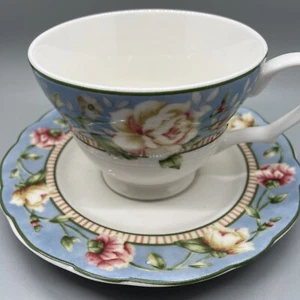 JESSICA McClintock JESSICA Tea  Coffee Cup & Saucer Floral Westbury Court EUC - Picture 1 of 5