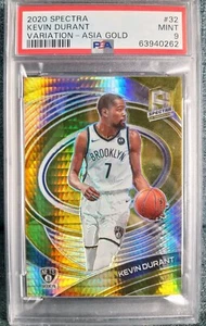 2020 Panini Spectra Kevin Durant /10 Variaton Asia Gold Mint PSA 9 - Picture 1 of 3