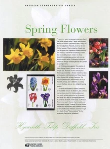 #733 37c Spring Flowers #3900-#3903a USPS Commemorative Stamp Panel - Picture 1 of 1