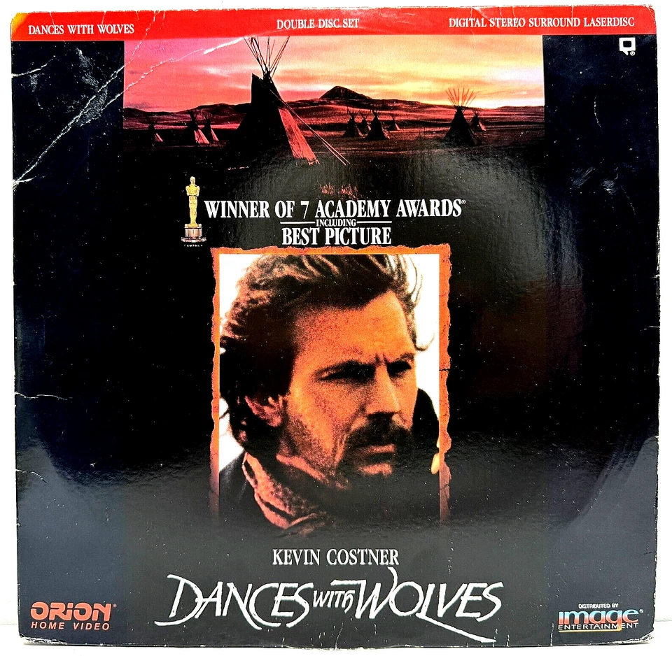 Dances with Wolves Laserdisc 1991 Kevin Costner Orion Home Video - Image 1 of 4