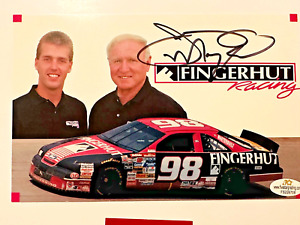 Jeremy Mayfield FingerHut Racing #98 signed original promo photo w/COA 8.5x5.5