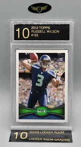 2012 Topps Seattle Seahawks RUSSELL WILSON #165 rookie RC graded mint LRG 10 - Picture 1 of 2
