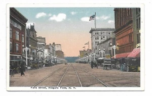 Cataratas del Niágara Nueva York Postal Cataratas Street View Tiendas Bandera Sin Usar - Imagen 1 de 2