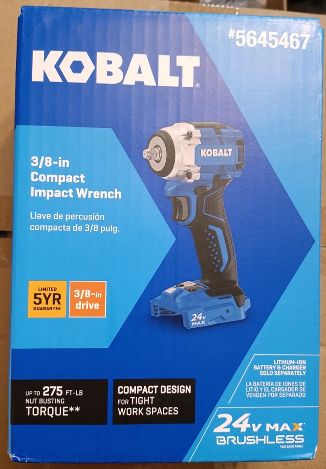 Kobalt 24-volt Variable Speed Brushless 3/8-in Drive Cordless Impact Wrench - Image 1 of 2