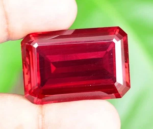 98.65 Ct Natural Mozambique Blood Red Ruby Certified Emerald GIGANTIC Gemstone - Picture 1 of 6