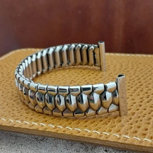 19mm 18mm 16mm Kreisler 14k Weißgold-gefüllt unbenutzt 50er Jahre Vintage Uhrenarmband - Bild 1 von 6