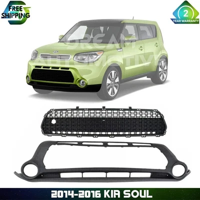 Front Bumper Cover Textured Lower Grille Assembly For 2014-2016 Kia Soul - Image 1 of 4