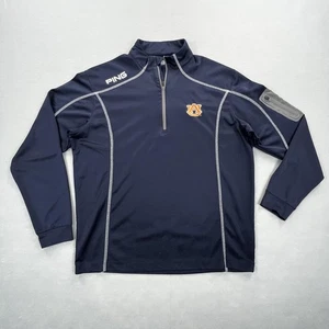 Auburn Tigers Pullover Viertelreißverschluss Herren Large marineblau NCAA Football Ping Golf - Bild 1 von 12