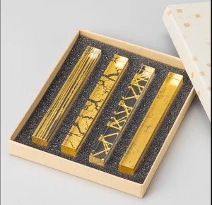 Kanazawa Hakuichi Real Gold Cutlery rest (gold) 4 pieces Hand Made Japan - Imagen 1 de 9