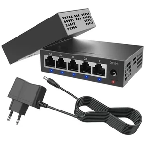Commutateur Industriel Gigabit 5 Ports,  Commutateur Ethernet Réseau 1 000 3486 - Afbeelding 1 van 6